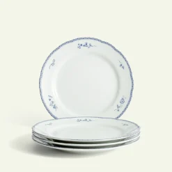 Blå Herregård asjett 21 cm 4-pk Fyrklövern