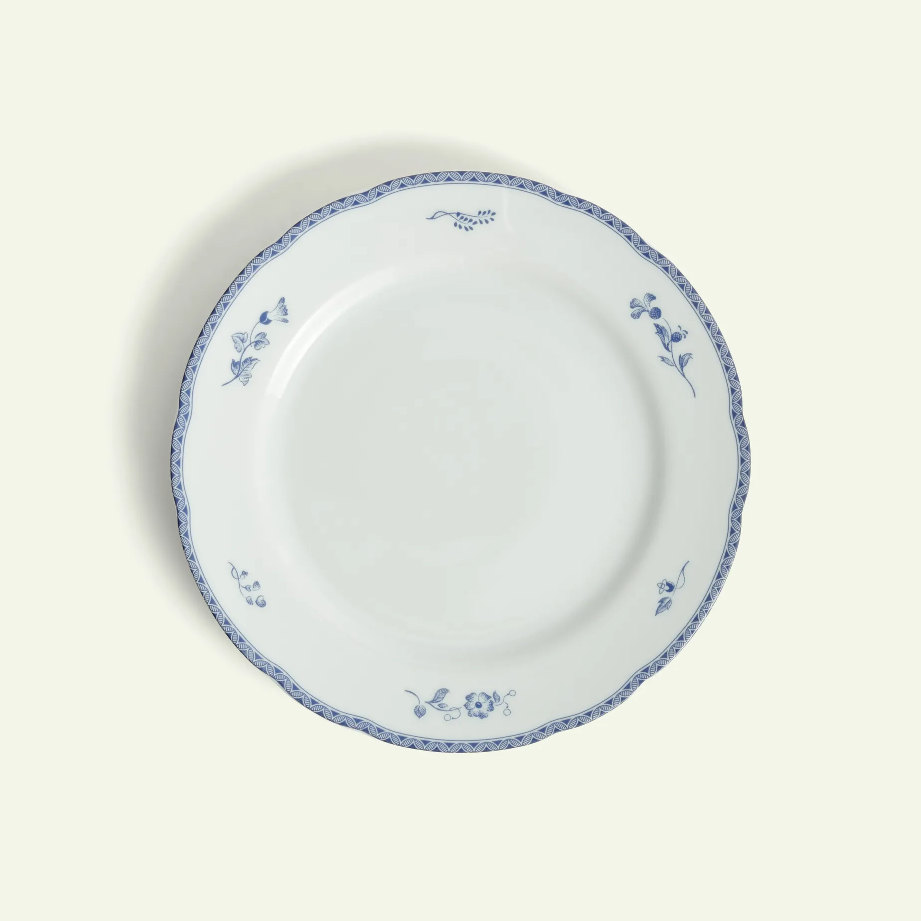 Blå Herregård asjett 21 cm 4-pk Fyrklövern