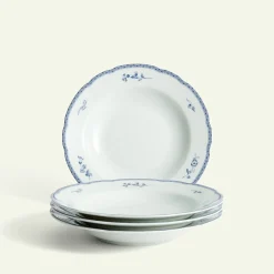 Blå Herregård dyp tallerken 22 cm 4-pk Fyrklövern