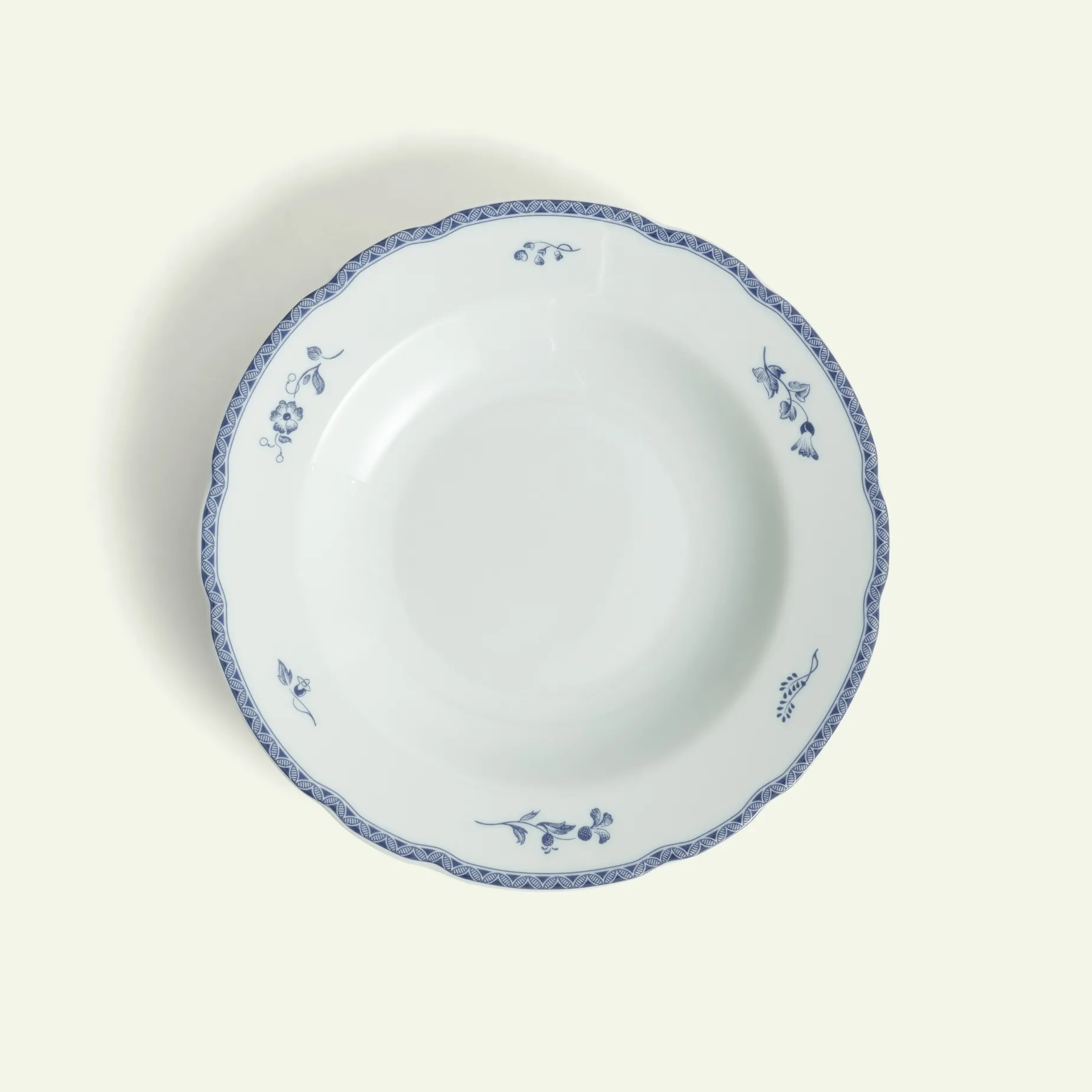 Blå Herregård dyp tallerken 22 cm 4-pk Fyrklövern