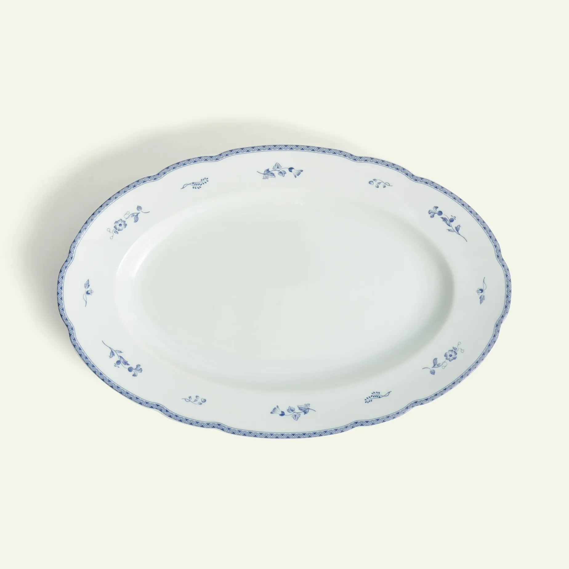 Blå Herregård serveringsfat 39 cm Fyrklövern