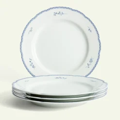 Blå Herregård tallerken 26 cm 4-pk Fyrklövern