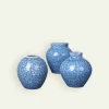 Broste Copenhagen Ingrid vase 14 x 14,5 cm 3-pk, Insignia Blue Fyrklövern