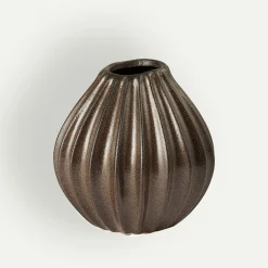 Broste Copenhagen Wide vase 30 x 30 cm, Antique Brown Fyrklövern