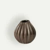 Broste Copenhagen Wide vase 15 x 15 cm, Antique Brown Fyrklövern