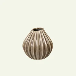 Broste Copenhagen Wide vase 15 x 15 cm, Rainy Day Grey Fyrklövern