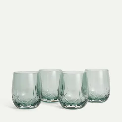 Crown vannglass 30 cl 4-pk, Grønn Fyrklövern