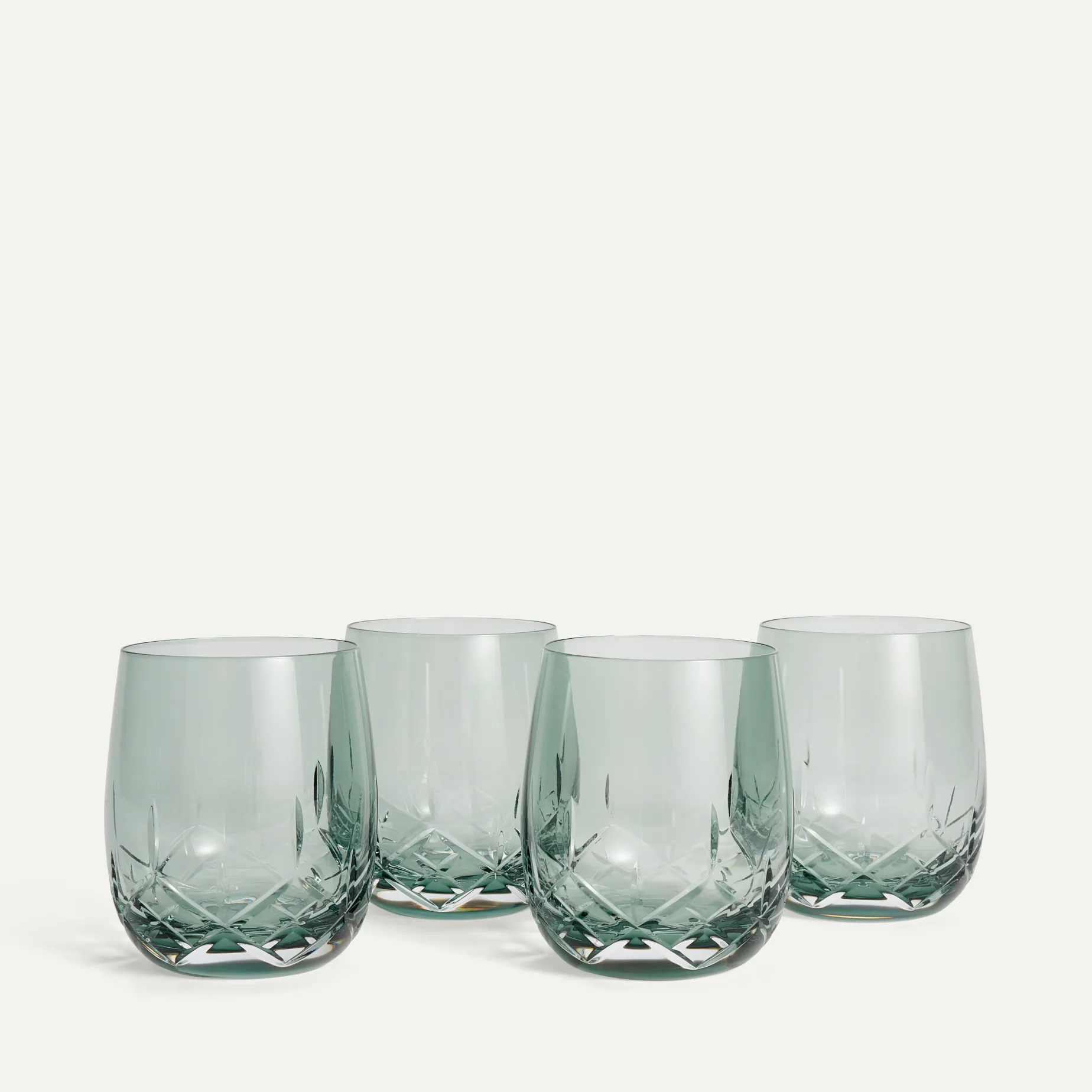 Crown vannglass 30 cl 4-pk, Grønn Fyrklövern