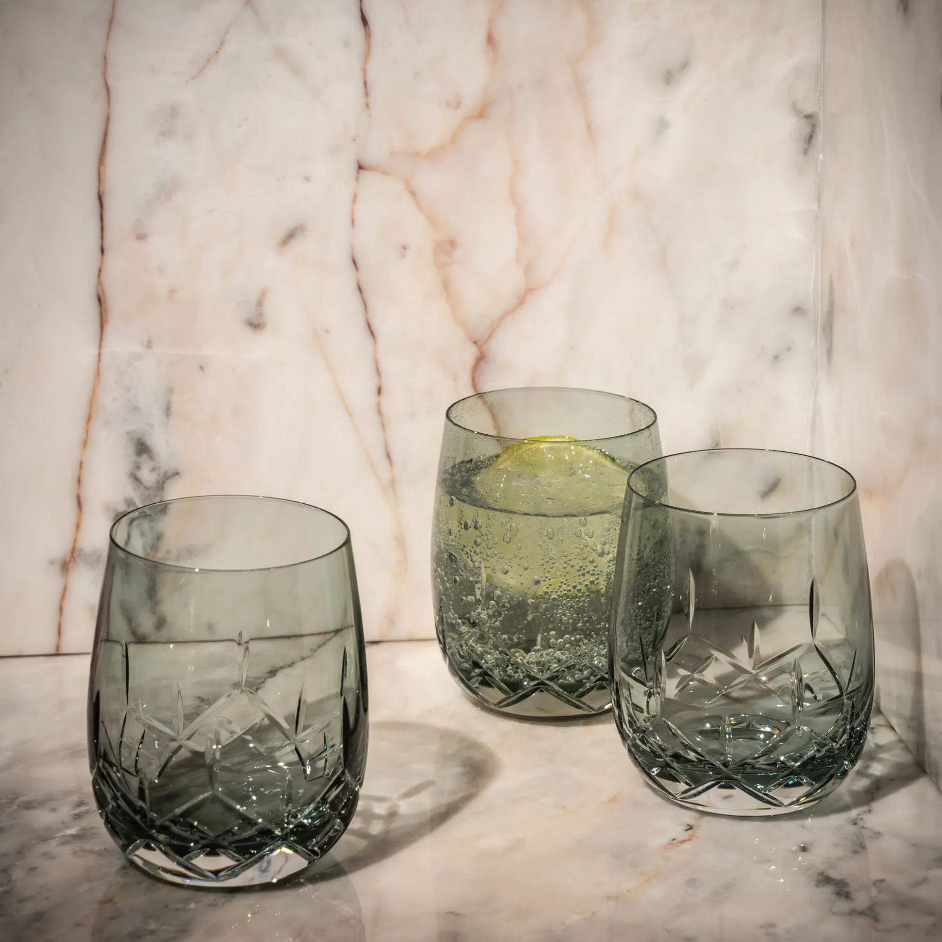 Crown vannglass 30 cl 4-pk, Grønn Fyrklövern