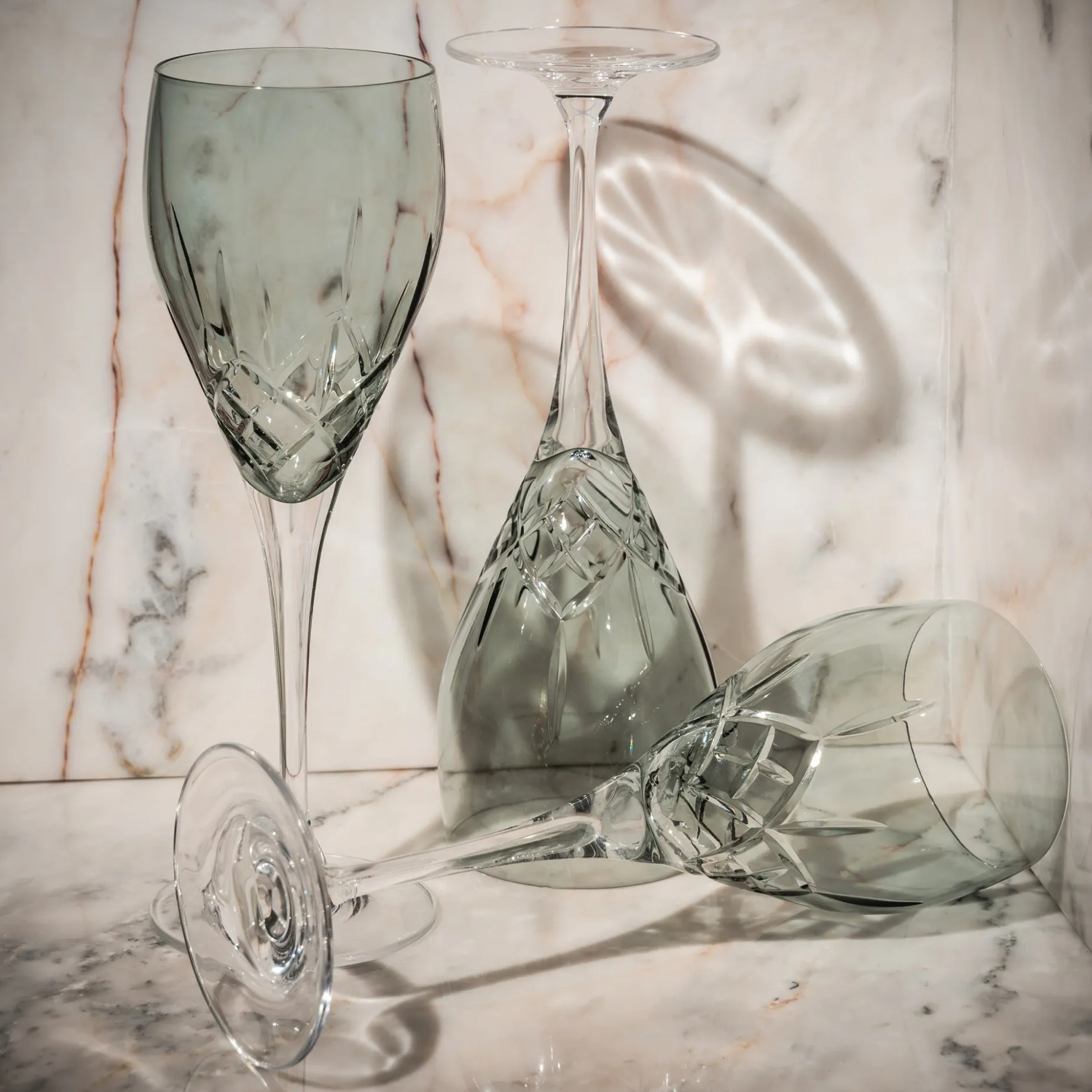 Crown vinglass 30 cl, Grønn Fyrklövern