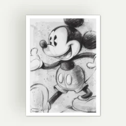 Disney Mickey Mouse Fine Art litografi 63 x 43 cm  Fyrklövern