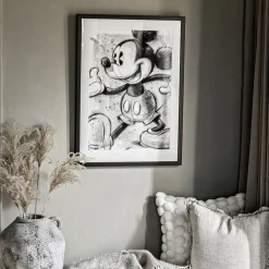 Disney Mickey Mouse Fine Art litografi 63 x 43 cm Fyrklövern