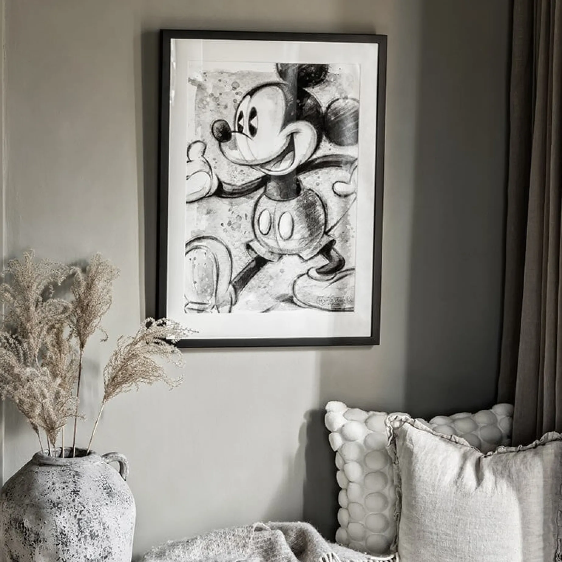 Disney Mickey Mouse Fine Art litografi 63 x 43 cm Fyrklövern