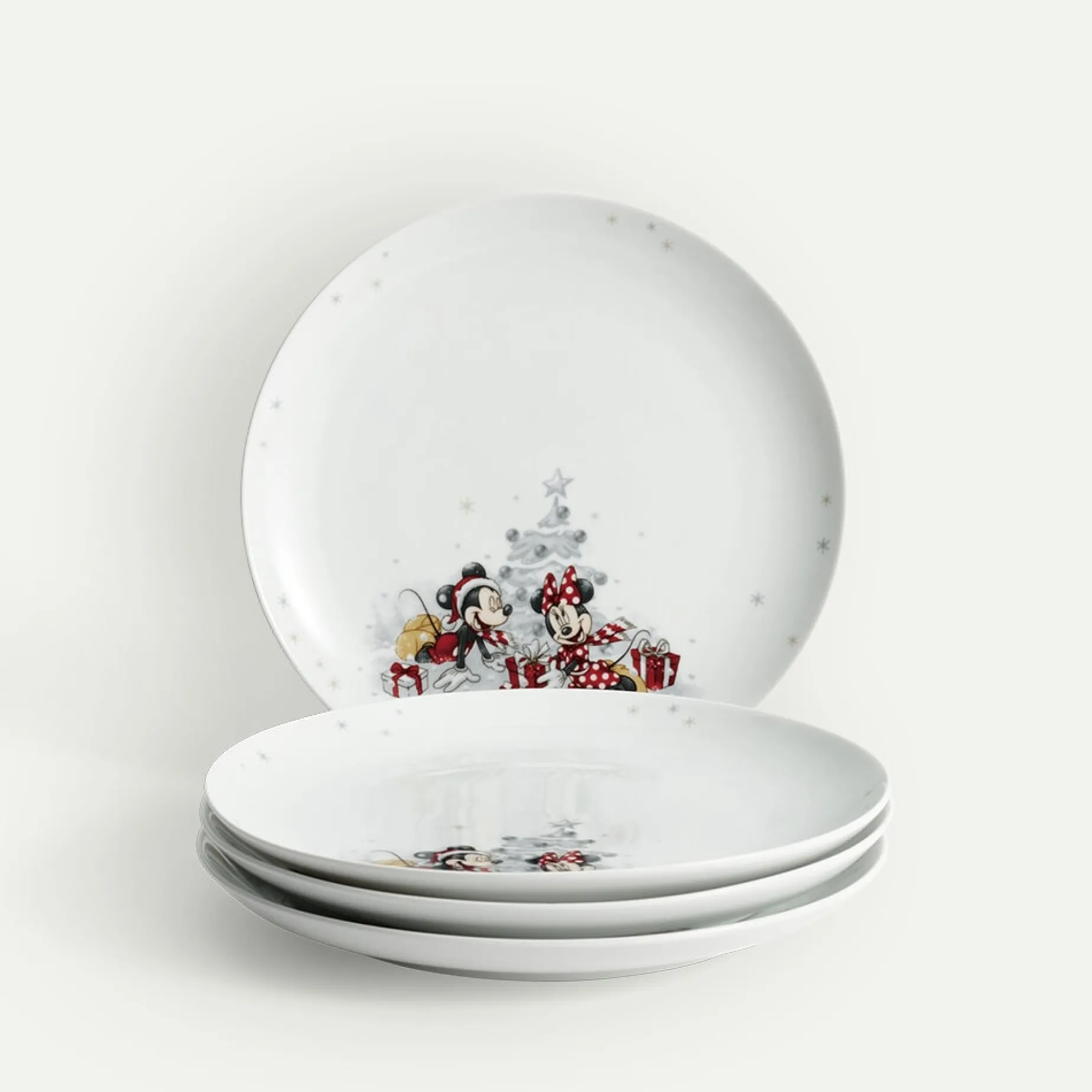 Disney Vinter asjett 22 cm 4-pk, Fyrklövern
