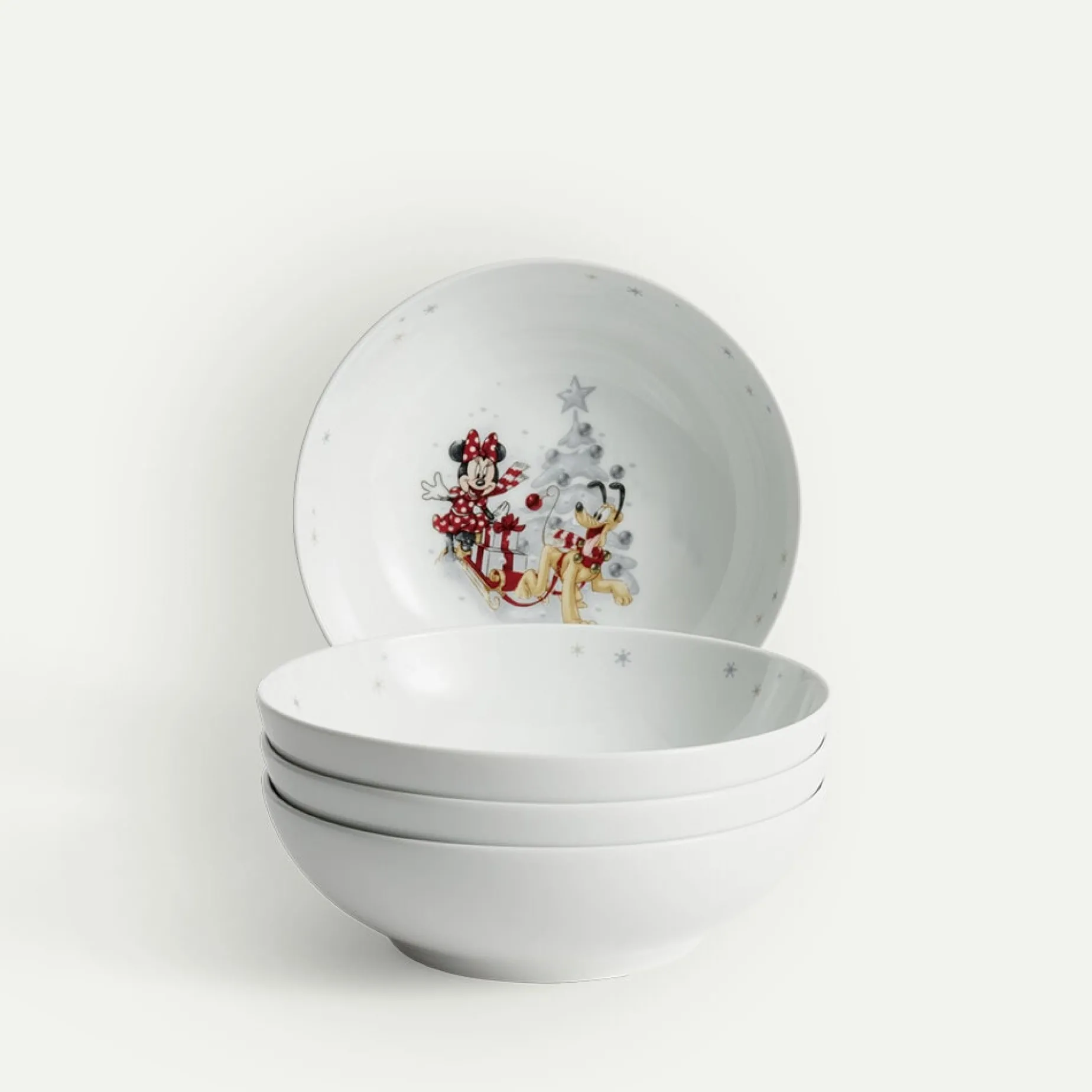 Disney Vinter skål 18 cm 4-pk Fyrklövern