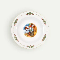Gammeldags Jul dyp tallerken 22 cm Fyrklövern