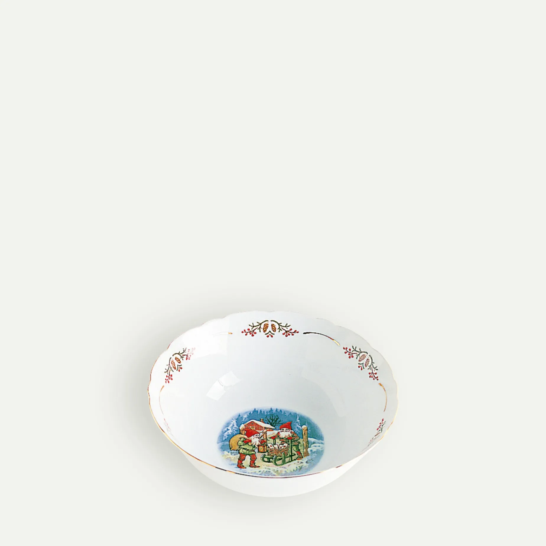 Gammeldags Jul skål 16 cm Fyrklövern