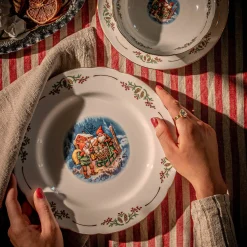Gammeldags Jul tallerken 26 cm Fyrklövern