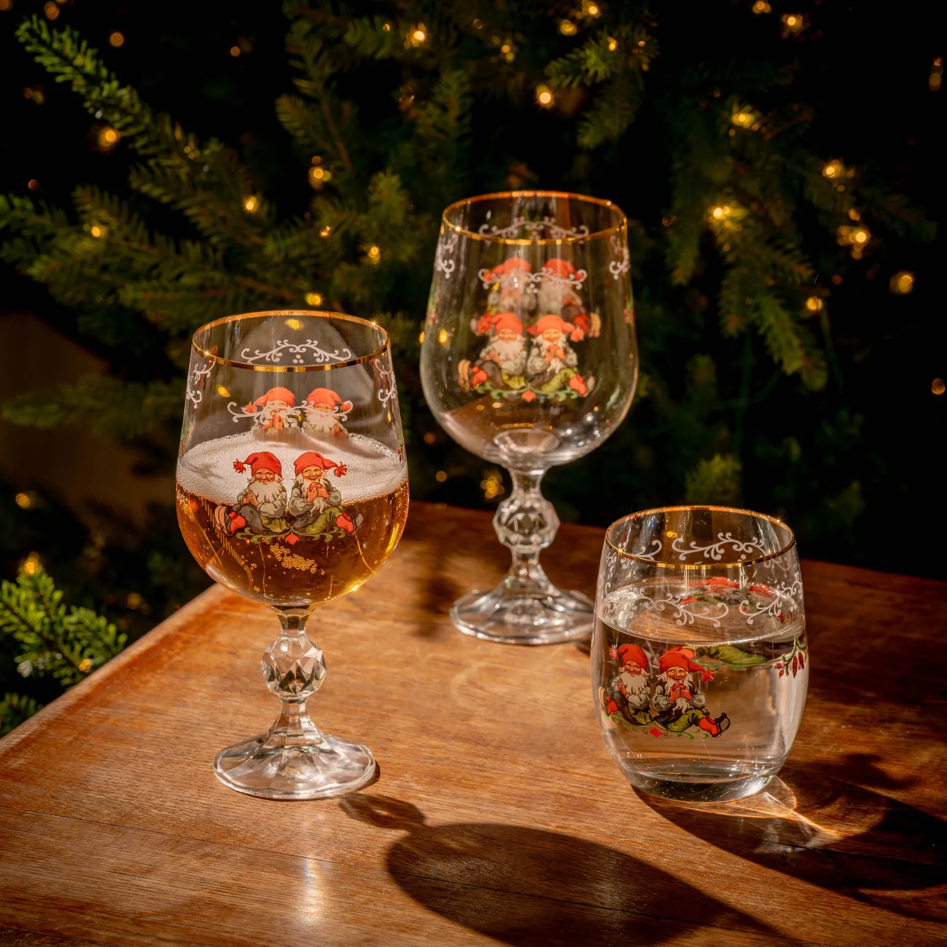 Gammeldags Jul vannglass 30 cl 4-pk Fyrklövern