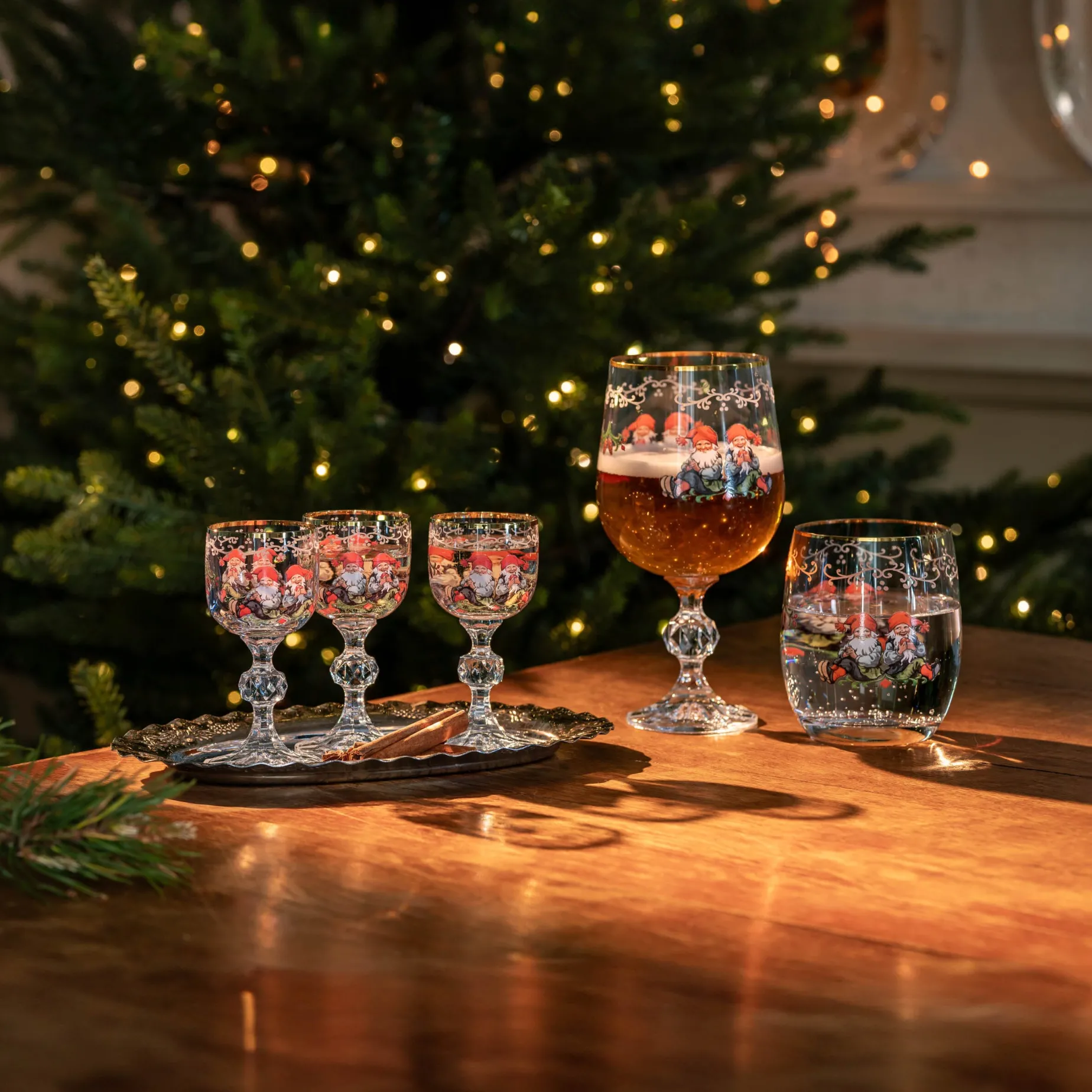Gammeldags Jul vannglass 30 cl Fyrklövern