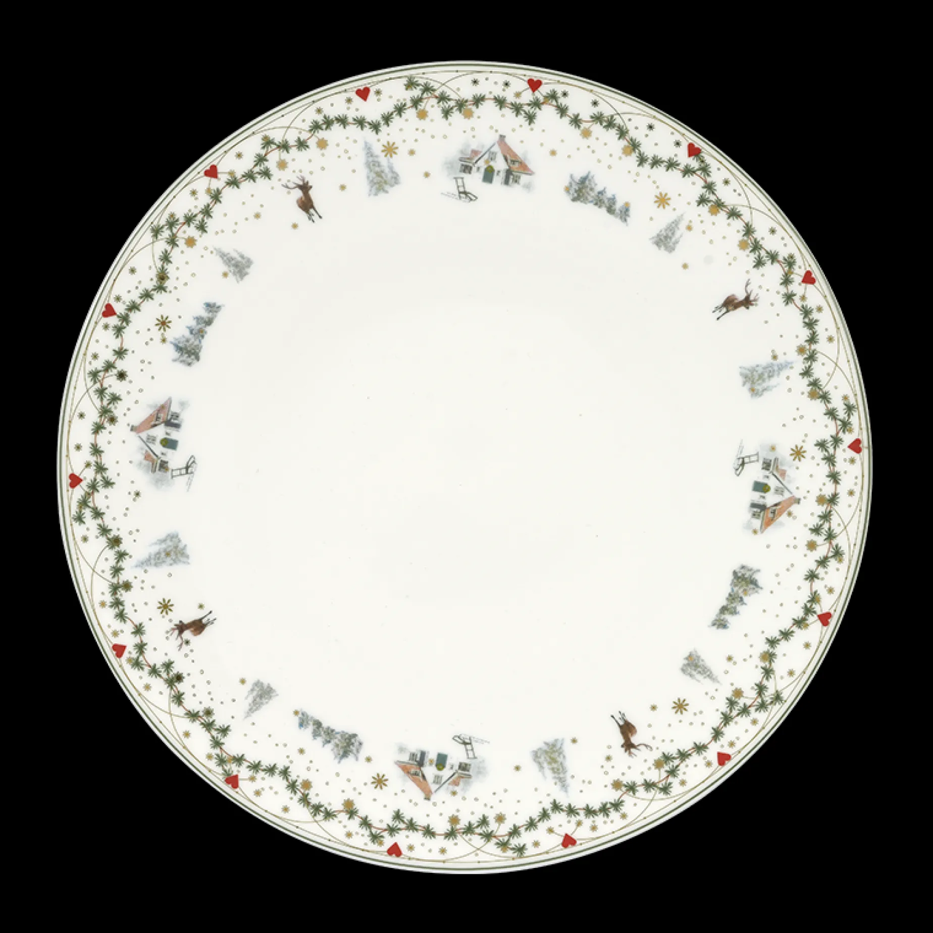 Juleminner tallerken 28 cm, Minner Fyrklövern