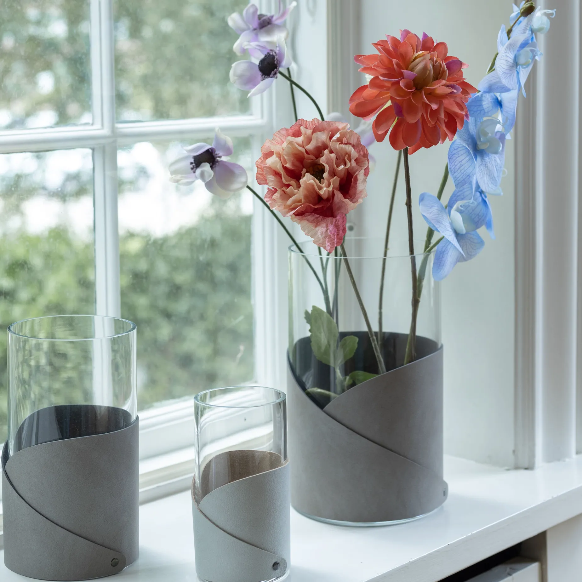 Lind DNA Fold vase 11 x 20 cm, Light Grey Fyrklövern
