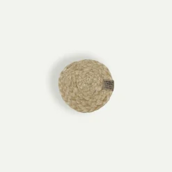 Lovely Linen Breezy glassbrikke Ø 10 cm 4-pk, Natural Beige Fyrklövern