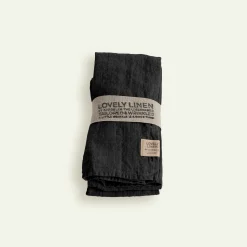 Lovely Linen Lovely serviett 45 x 45 cm 4-pk, Dark Grey Fyrklövern