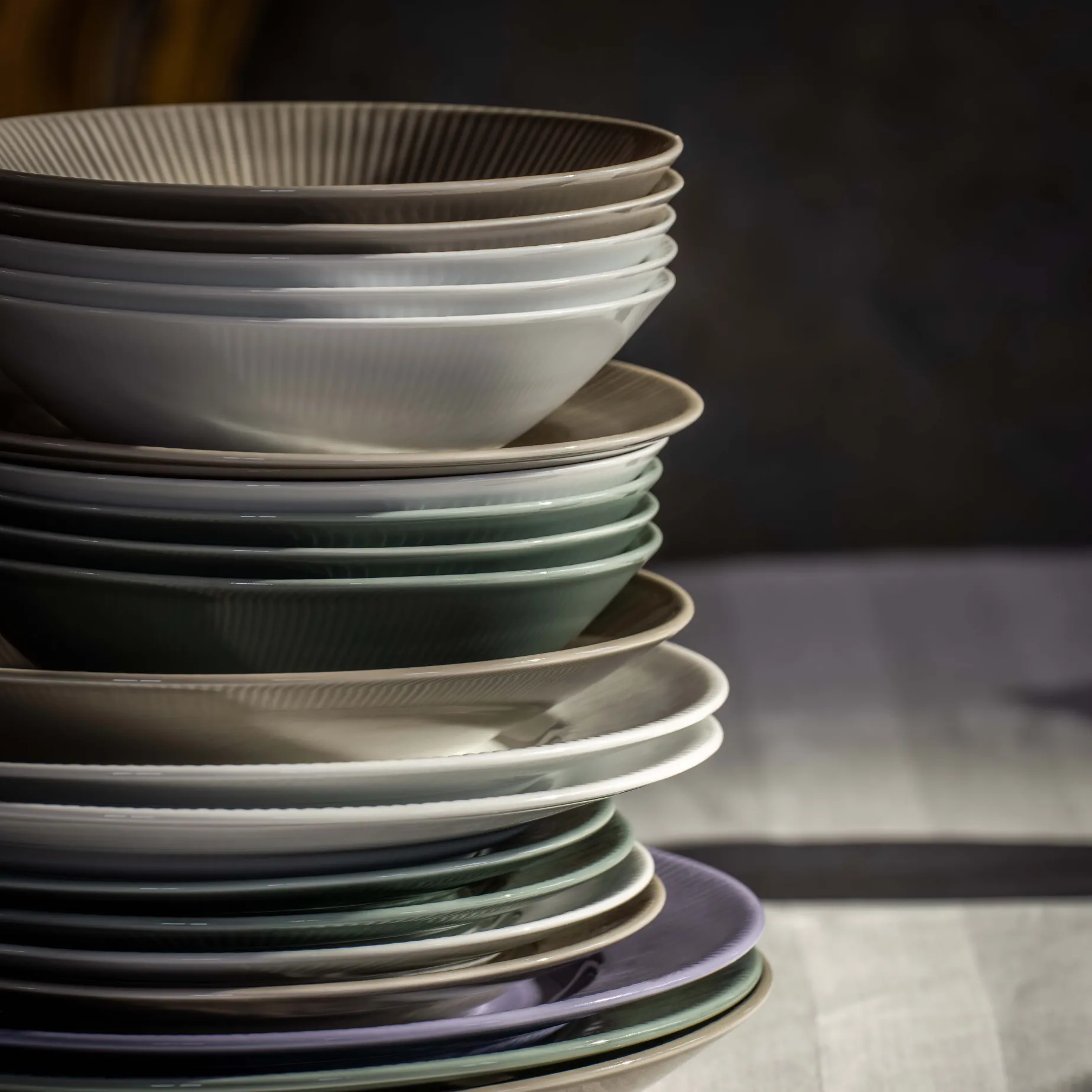 Nordic Dawn asjett 21 cm 4-pk, Dugg Fyrklövern