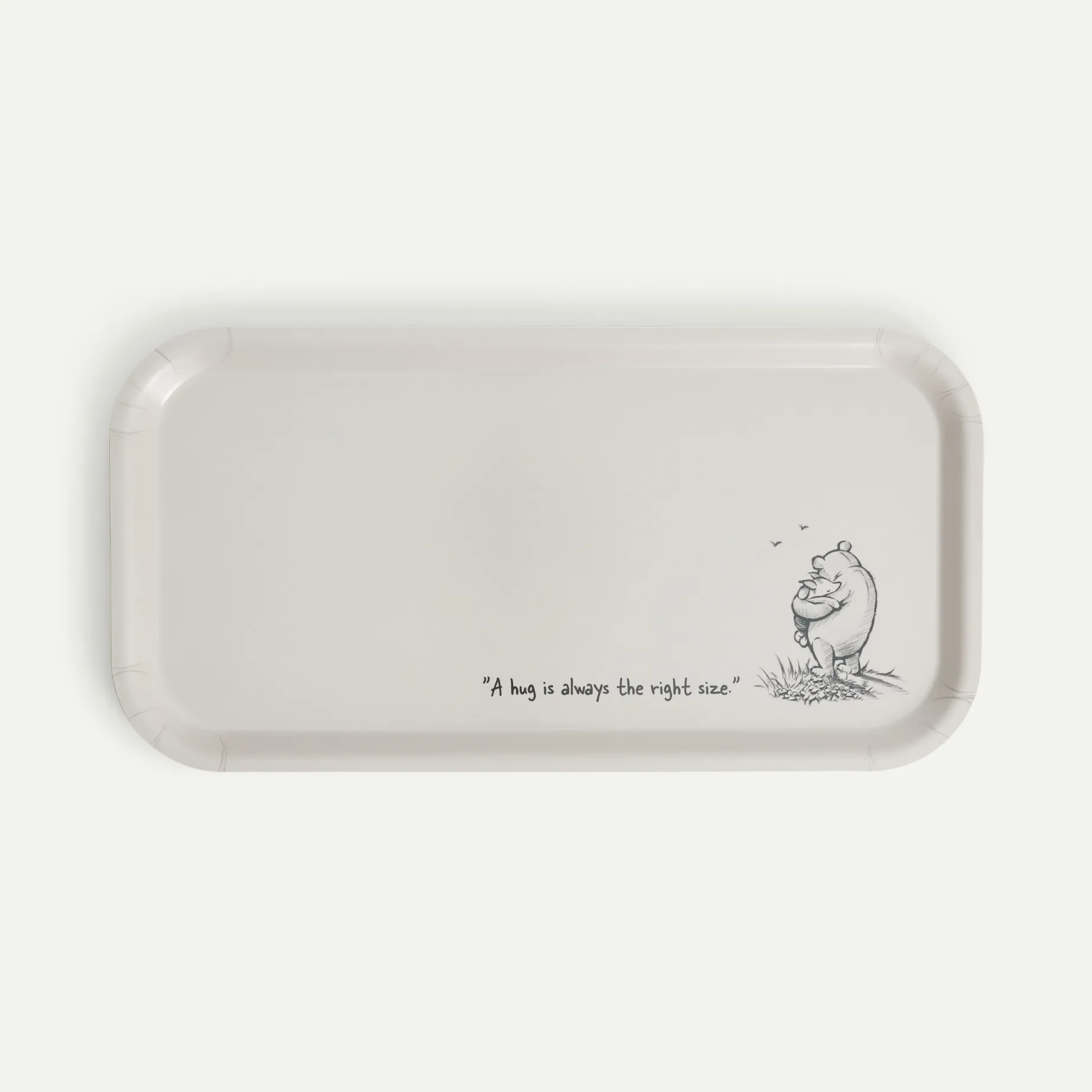 Ole Brumm brett Hug 43 x 22 cm, Brun Fyrklövern