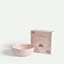 Ole Brumm skål Family 15 cm, Lys rosa Fyrklövern