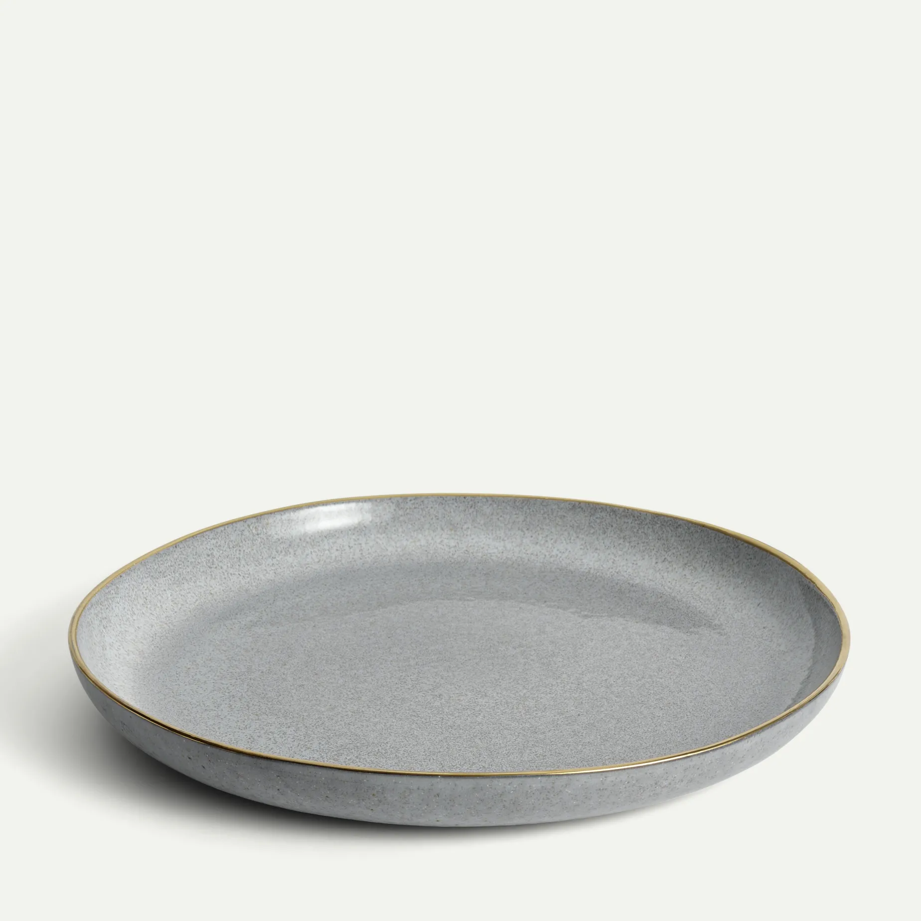 Pepper serveringsfat med gullkant 36 cm Fyrklövern
