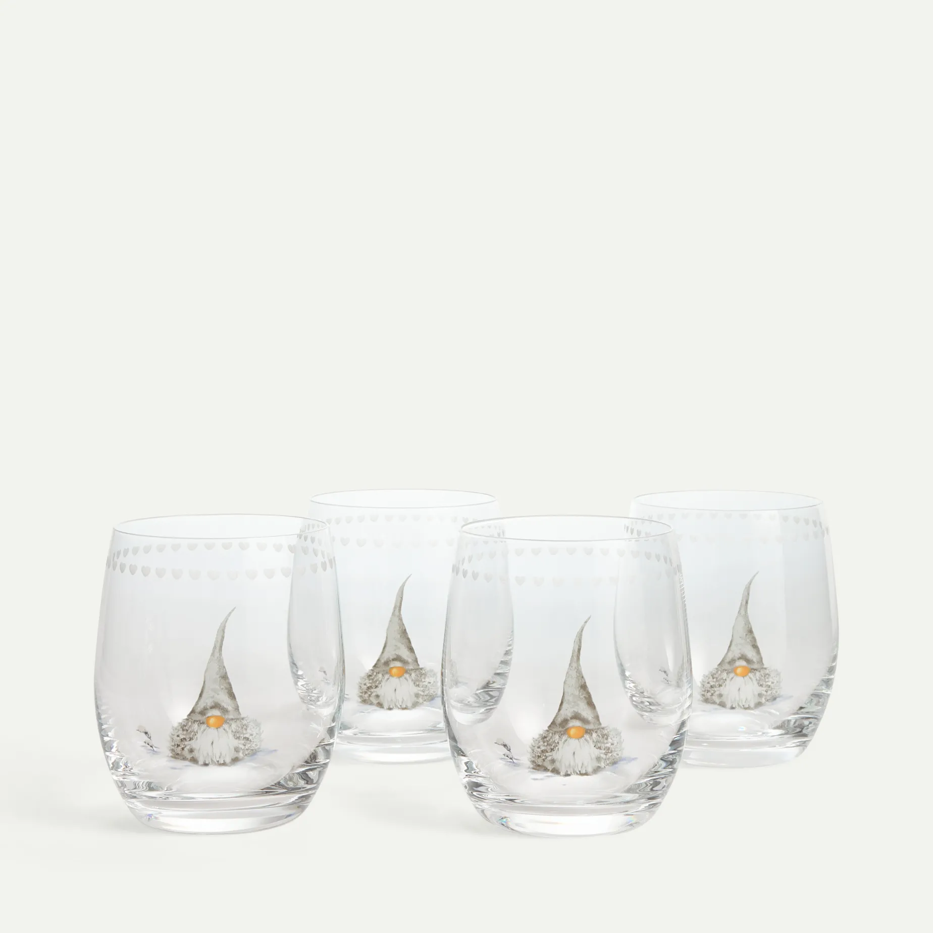 Åsas Jul Hvit vannglass 35 cl 4-pk Fyrklövern