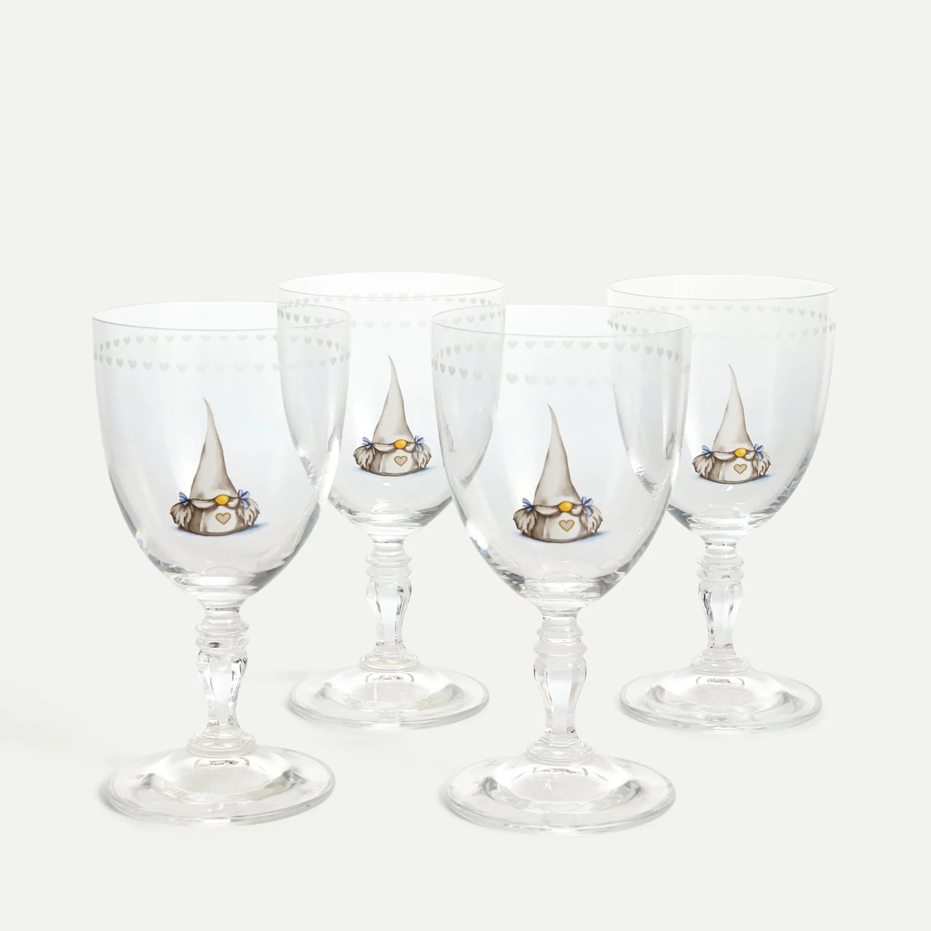 Åsas Jul Hvit vinglass 28 cl 4-pk Fyrklövern