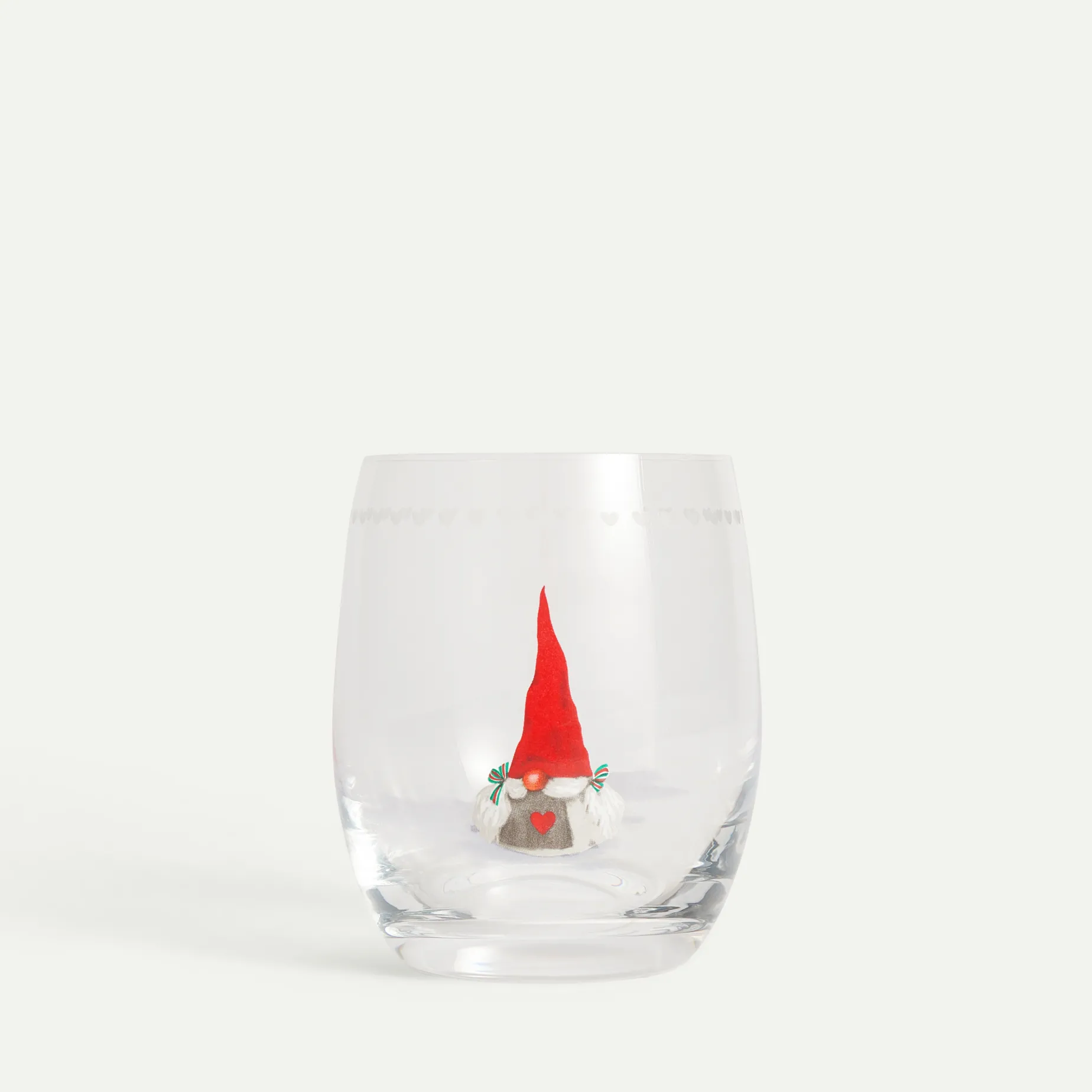 Åsas Jul rød vannglass 35 cl Fyrklövern