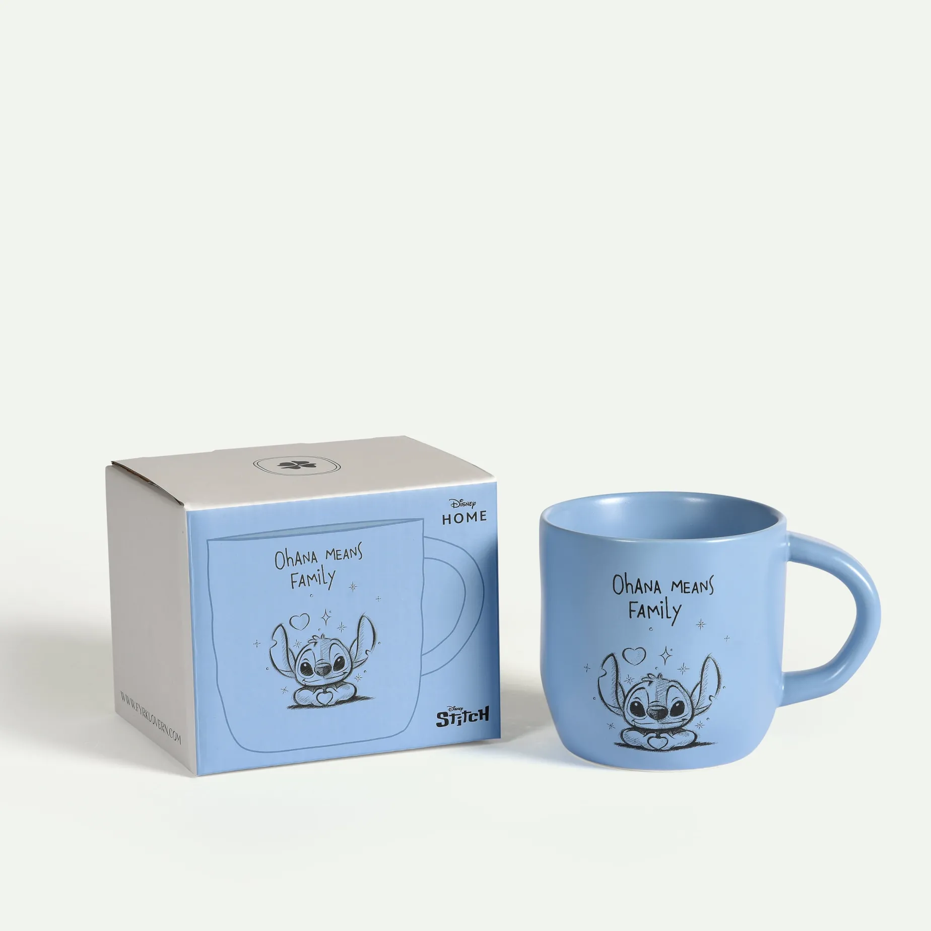 Stitch mugg Ohana 30 cl, Blå Fyrklövern
