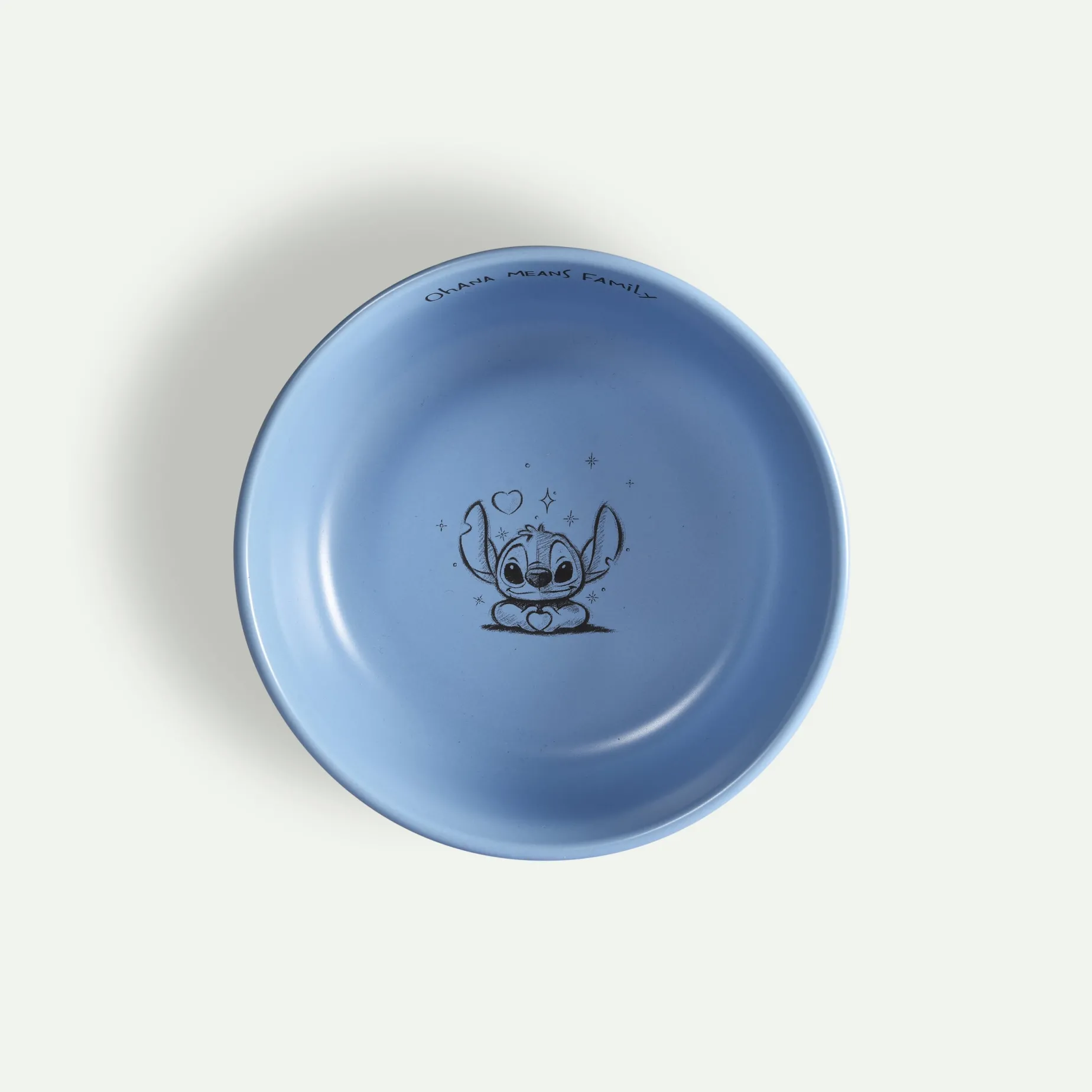 Stitch skål Ohana 15 cm, Blå Fyrklövern