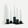 Watt & Veke LYKKE lysestake 28 cm, Black Fyrklövern