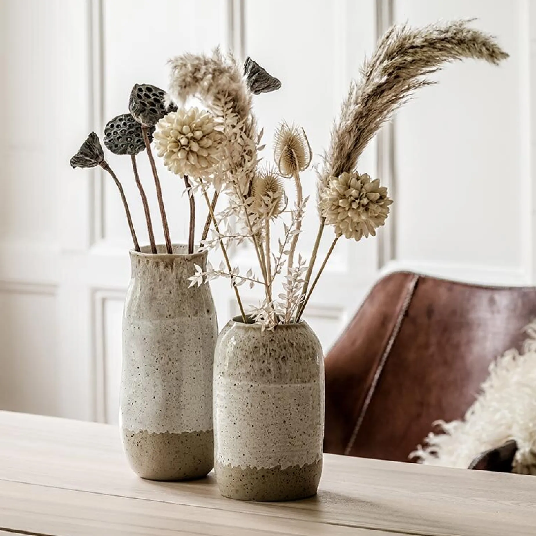 White Pepper vase 30 cm Fyrklövern